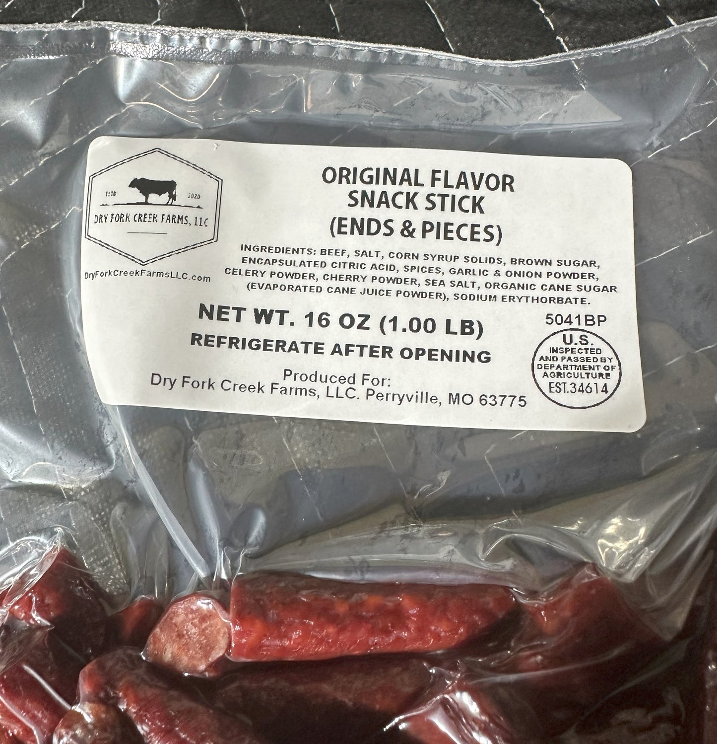 Grass Fed Beef Snack Sticks - 1 lb Ends and Pieces