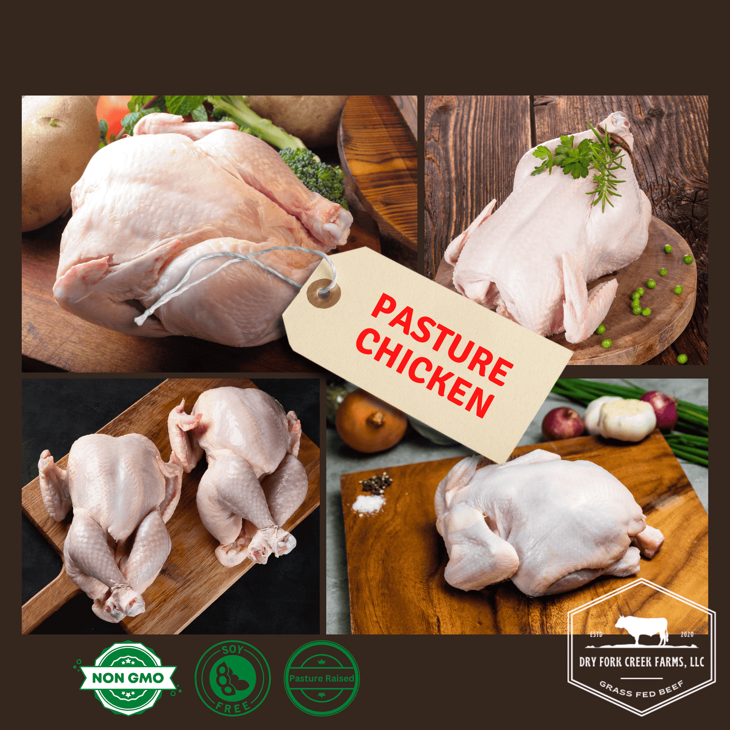 Chicken Bundle - Pasture Raised! Non - GMO! Soy Free! to most states!* - Dry Fork Creek Farms, LLC